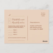 モノグラムテラコッタRSVPカスタム給食ソングリクエスト ポストカード (裏面)