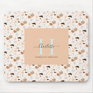 モノグラムテラゾアーストーンパタモダンーン マウスパッド