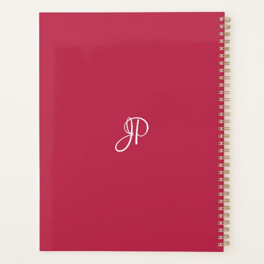 モノグラムテンプレートトレンドカラービバマゼンタ プランナー手帳 (裏面)