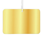 モノグラムテンプレートフェイク金ゴールドエレガントモダン カーエアーフレッシュナー (裏面)