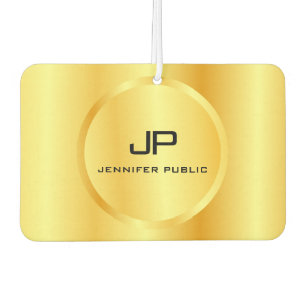 モノグラムテンプレートフェイク金ゴールドエレガントモダン カーエアーフレッシュナー