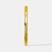 モノグラムテンプレート写真かわいい猫イエロー iPhoneケース (左側面)