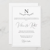 モノグラムテンプレート 招待状 (正面/裏面)