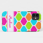 モノグラムデザイナークローバーの格子パターン Case-Mate iPhoneケース (裏面(横))