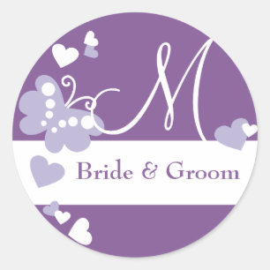 モノグラムデザイナー結婚式用シール ラウンドシール