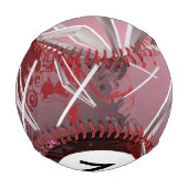 モノグラムデザインの背景 野球ボール (裏面)