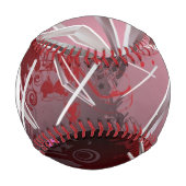 モノグラムデザインの背景 野球ボール (正面)