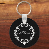 モノグラムデザインキーチェーン キーホルダー (正面)