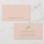 モノグラムデザイントレンディーグラマラープレーンラグジュアリー 名刺 (正面/裏面)