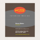 モノグラムデザイン折り畳み名刺 名刺 (内部フラット)