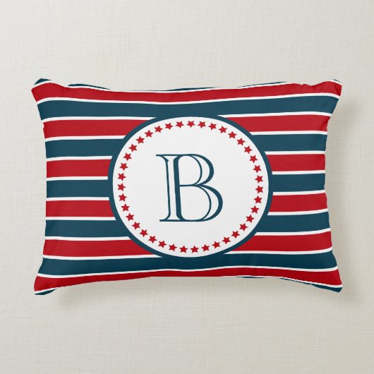 モノグラムデザイン アクセントクッション (正面)