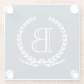 モノグラムデザイン ガラスコースター (裏面)