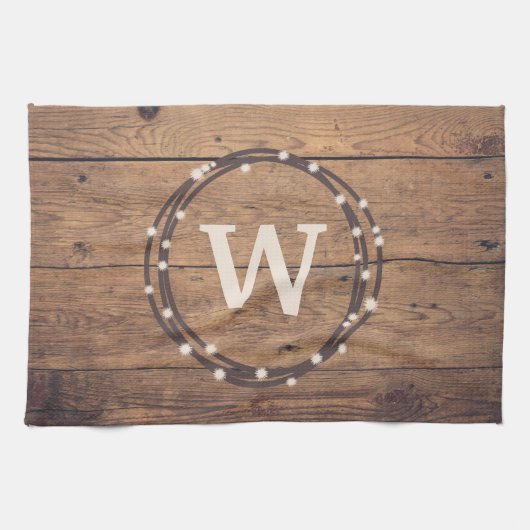 モノグラムデザイン キッチンタオル (横)