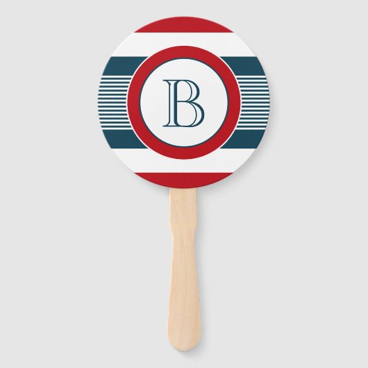 モノグラムデザイン ハンドファン (正面)