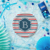 モノグラムデザイン ペーパープレート (パーティー)