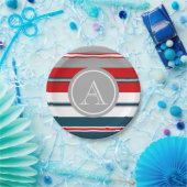 モノグラムデザイン ペーパープレート (パーティー)