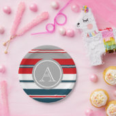 モノグラムデザイン ペーパープレート (パーティー)