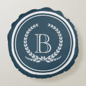 モノグラムデザイン ラウンドクッション (裏面)