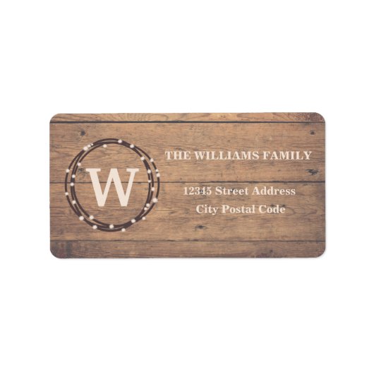 モノグラムデザイン ラベル (正面)