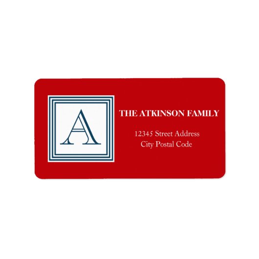 モノグラムデザイン ラベル (正面)