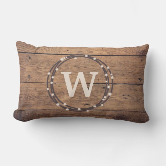 モノグラムデザイン ランバークッション (正面)