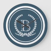 モノグラムデザイン ラージ壁時計 (正面)