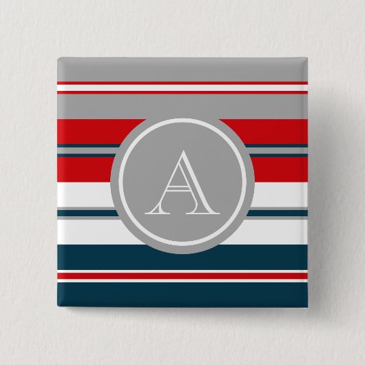 モノグラムデザイン 缶バッジ (正面)