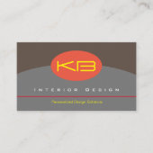 モノグラムデザイン、3.5インチx 2.0インチ名刺 名刺 (正面)