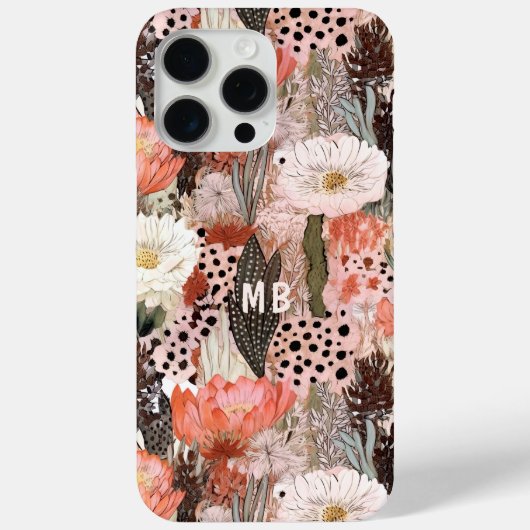 モノグラムデザートボホフローラシモダンック Case-Mate iPhoneケース (裏面)