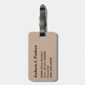 モノグラムデザート軍隊迷彩柄カモフラージュサークル ラゲッジタグ (裏面縦)