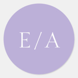 モノグラムデジタルラベンダーミニマルパープル結婚ズ ラウンドシール