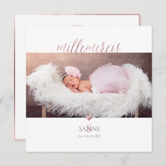 モノグラムデブリコラージエンドールバラ再慈悲 招待状 (正面/裏面)