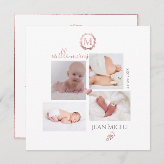 モノグラムデブリコラージエンドール再慈悲 招待状 (正面/裏面)