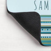 モノグラムトバルティール（緑がかった色）ブルーストライプマウスパッド マウスパッド (コーナー)