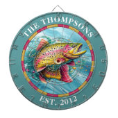 モノグラムトラウフフライ漁師 ダーツボード (正面)