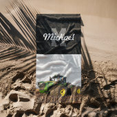 モノグラムトラクター農業ティージュメンズ機器 ビーチタオル