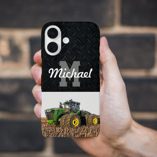 モノグラムトラクター農業ティージュメンズ機器 iPhone 16ケース