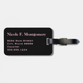 モノグラムトラベルピンクハートバレンタインカクテル ラゲッジタグ (裏面横)