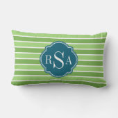 モノグラムトリオグリーンストライプパターン ランバークッション (裏面)