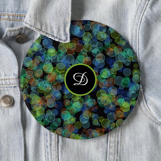 モノグラムトレンディーレトロ水玉模様 缶バッジ (インサイチュ)