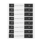 モノグラムトレンディー幾何学的ブラックパターン ラップアラウンドラベル (シート)