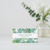 モノグラムトロピカルウォーター離れカラーパーム植物学 名刺 (スタンド正面)