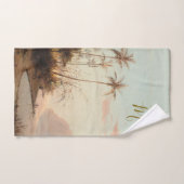 モノグラムトロピカルパームツリーエレガントヴィンテージ バスタオルセット (ハンドタオル)