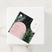 モノグラムトロピカル赤面ピンクアーチパーム葉ズ フェイバータグ (インサイチュ)