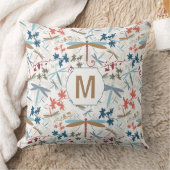 モノグラムトンボ数々のイ絵柄の枕 クッション (ブランケット)