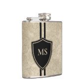 モノグラムドラマーヴィンテージバスドラムスタイルミュージシャン フラスク (右)