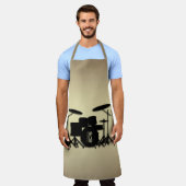 モノグラムドラムセットアンティーク金ゴールド エプロン (着用した状態)