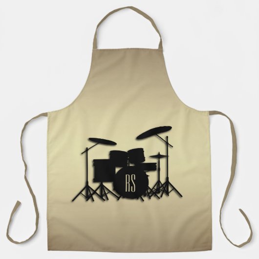 モノグラムドラムセットアンティーク金ゴールド エプロン (正面)