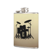 モノグラムドラムセットアンティーク金ゴールド フラスク (左)