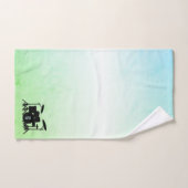 モノグラムドラムセットグリーン バスタオルセット (ハンドタオル)